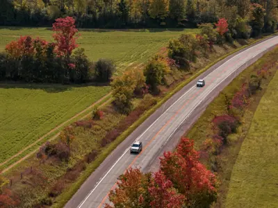 car traveling on road