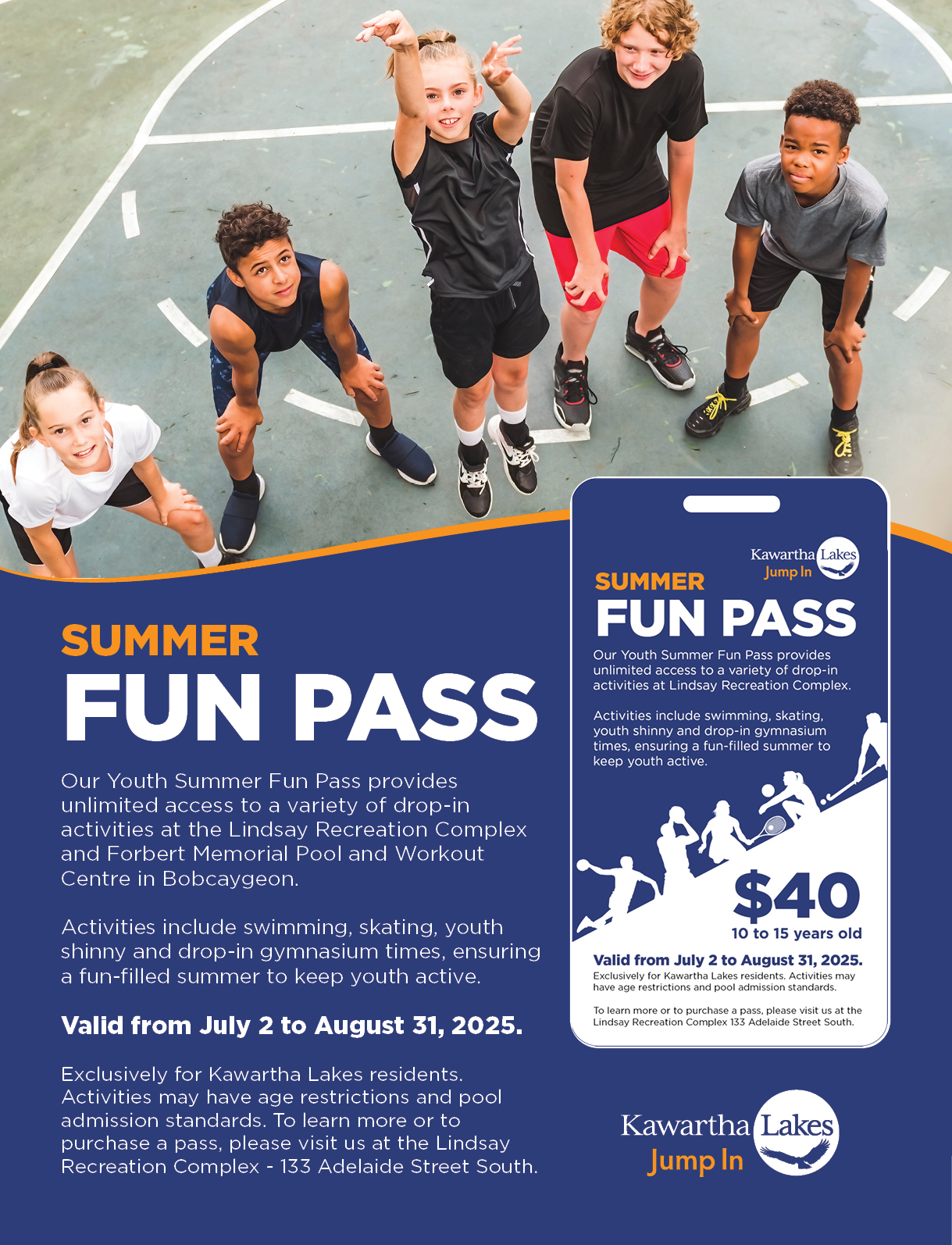 Image of the Youth Summer Fun Pass Ad