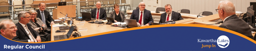 Regular Council Highlights with image of Council in Council Chambers