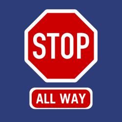 All way stop sign graphic