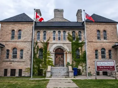 Front entrance to the Olde Gaol in Lindsay