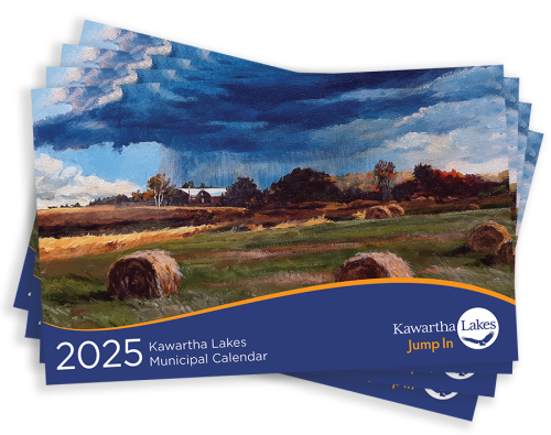 Stack of 2025 Municipal Calendars fanned out
