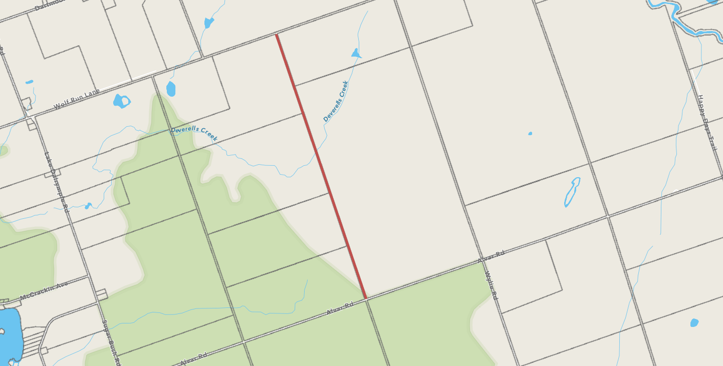 Map of Road Allowance Adjacent to 357 Alvar Road