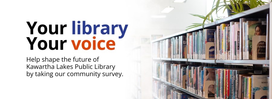 Your library, your voice banner encouraging participation in the survey