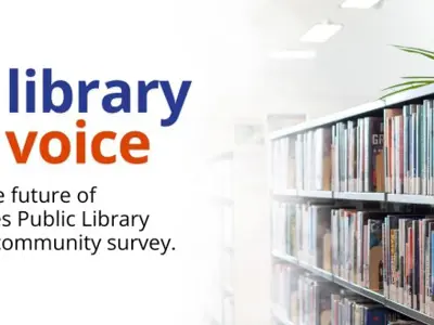 Your library, your voice banner encouraging participation in the survey
