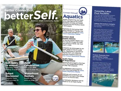 Aquatics Cover display Summer 2026 Community Guide