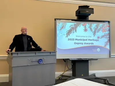 speaker making a presentation
