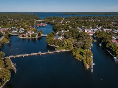 Aerial view of Bobcaygeon