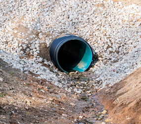 Culvert in road