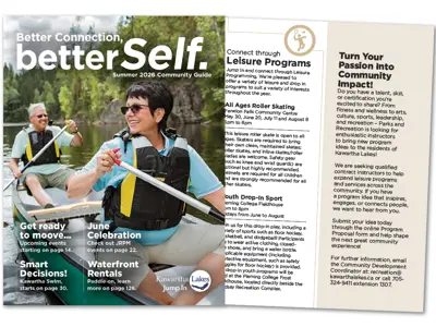 Leisure Cover display Summer 2026 Community Guide