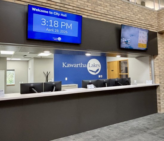 Renovated Customer Service Desk at Lindsay Service Centre
