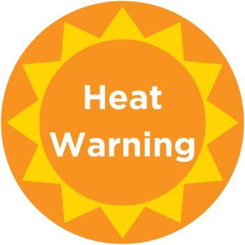 Heat warning badge