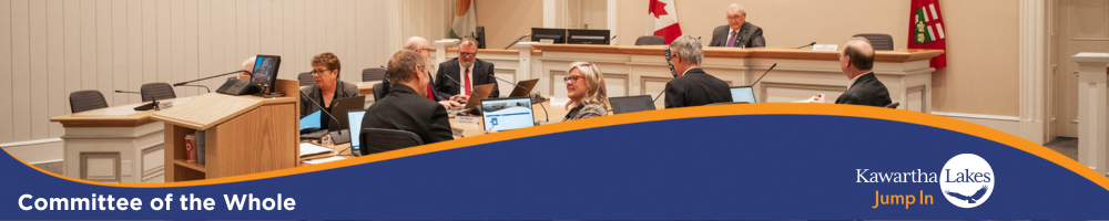 Committee of the Whole Highlights banner with image of Council in Council Chambers