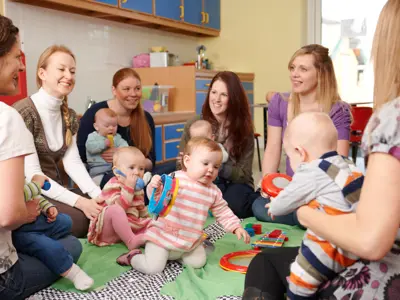 Group of children and caregivers
