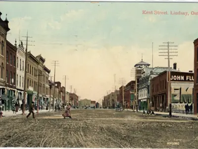 Historic photo of downtown Lindsay