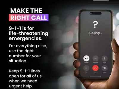 Make the Right Call graphic only call 9-1-1 in emergency situations