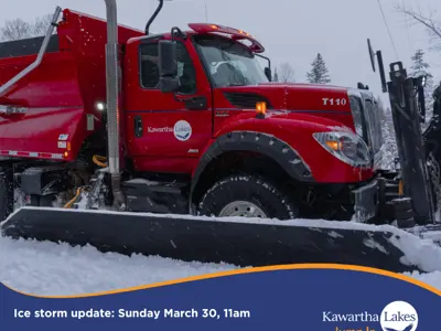 plow truck in storm