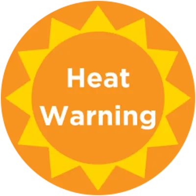 Heat warning symbol