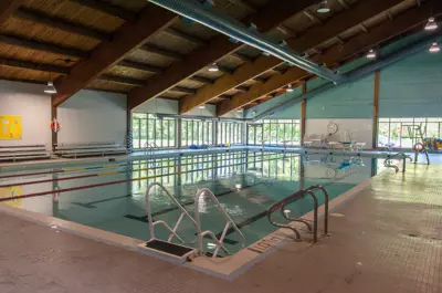 Indoor pool swim complex with windows