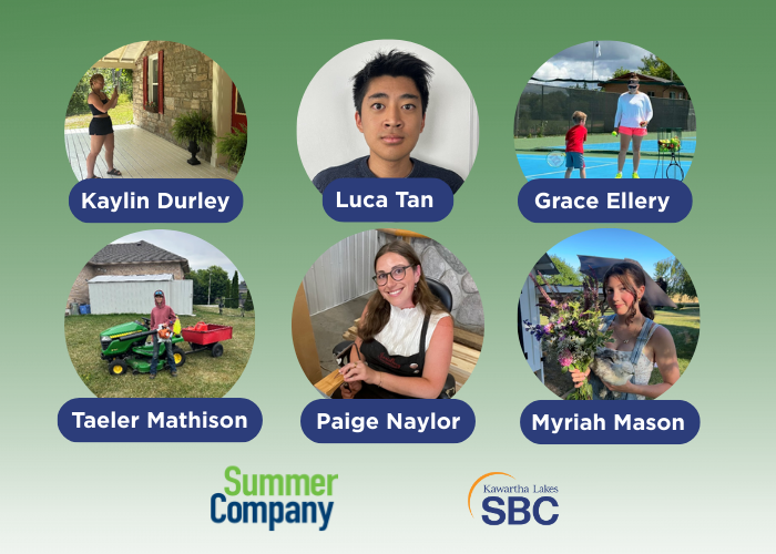 Six headshots of participants with a green background.