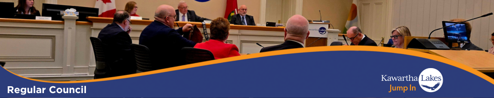 Regular Council Highlights with image of Council in Council Chambers