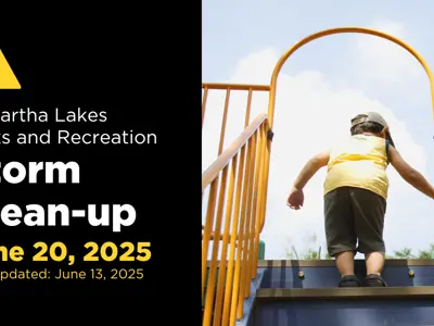 Image showing a child almost reaching the top of a climber at on of the parks in Kawartha Lakes