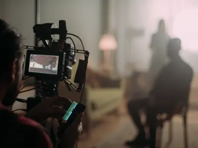 camera team filming
